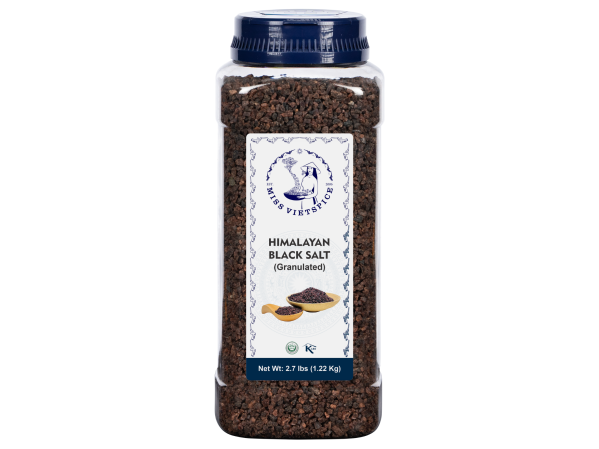 Granulated Black Salt – Jars 1220g – Retail Packaging
