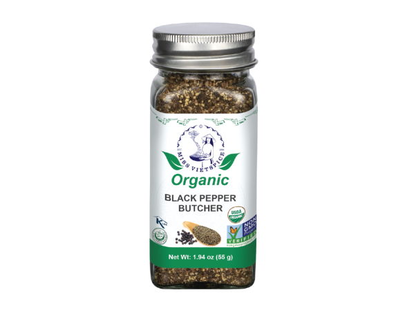 Organic Black Pepper Butcher / Jar 55g / Retail Packaging