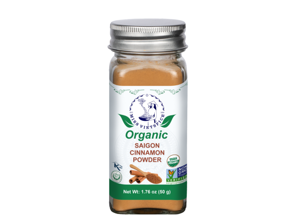 Organic Cinnamon Powder / Jar 50g / Retail Packaging