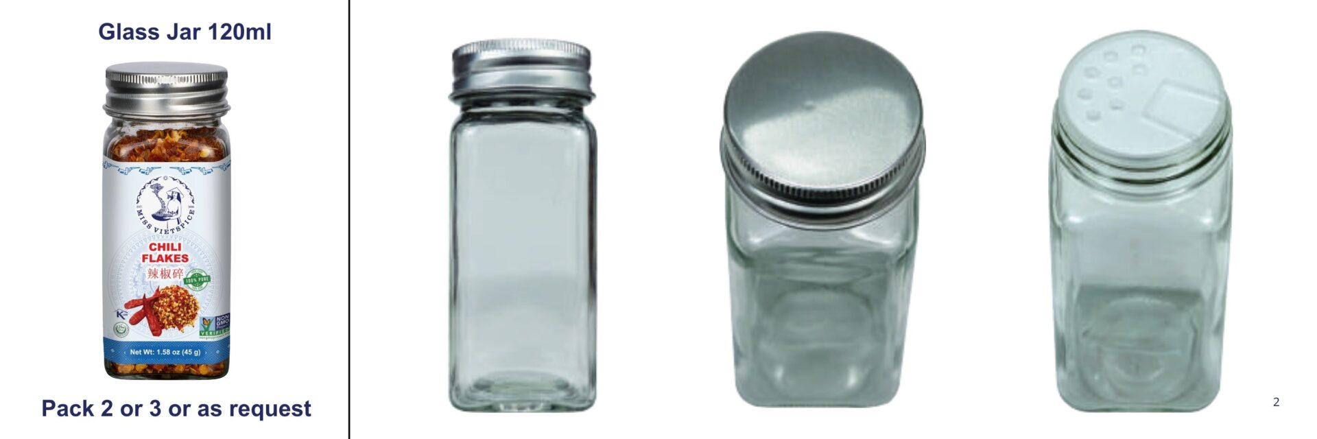Private Lable Glass Jar 120ml
